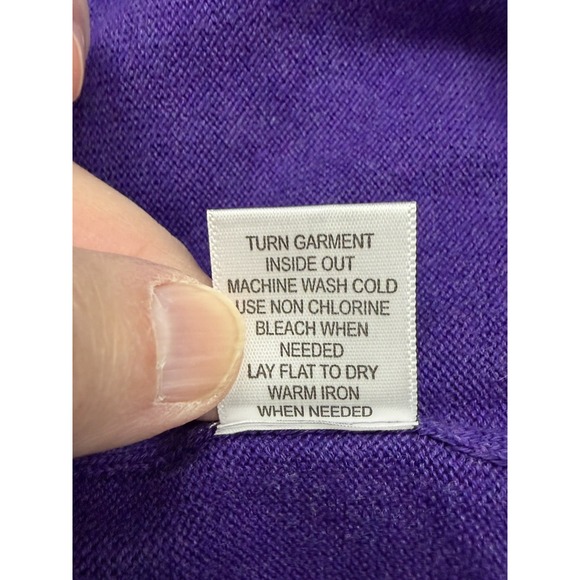 Paul Frederick 1/4 Zip Sweater Pullover Supima Cotton Purple Mens 3XL Minimalist - Picture 7 of 10